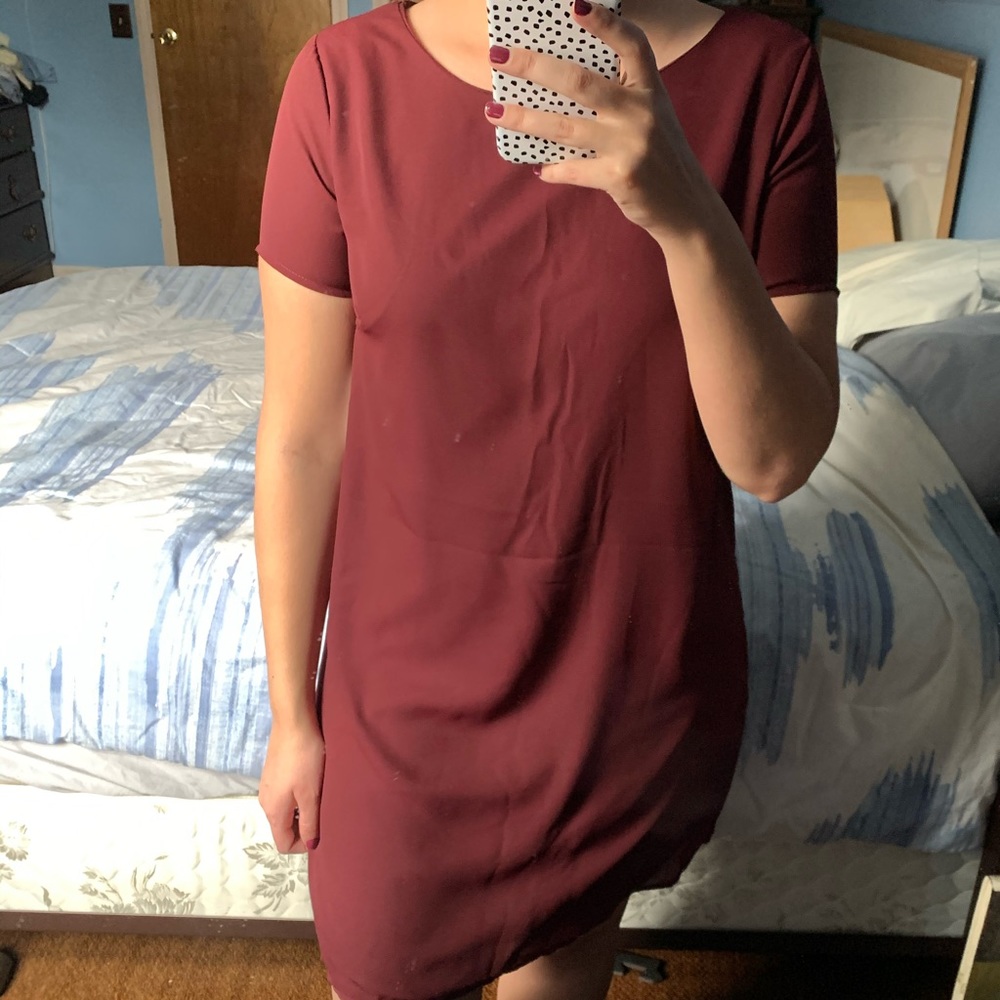 NWT Maroon Shift Dress